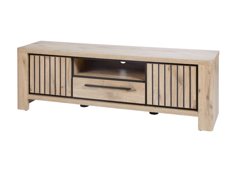 GBO - Meuble TV Santos – 170x54x45 cm – Chêne Canyon