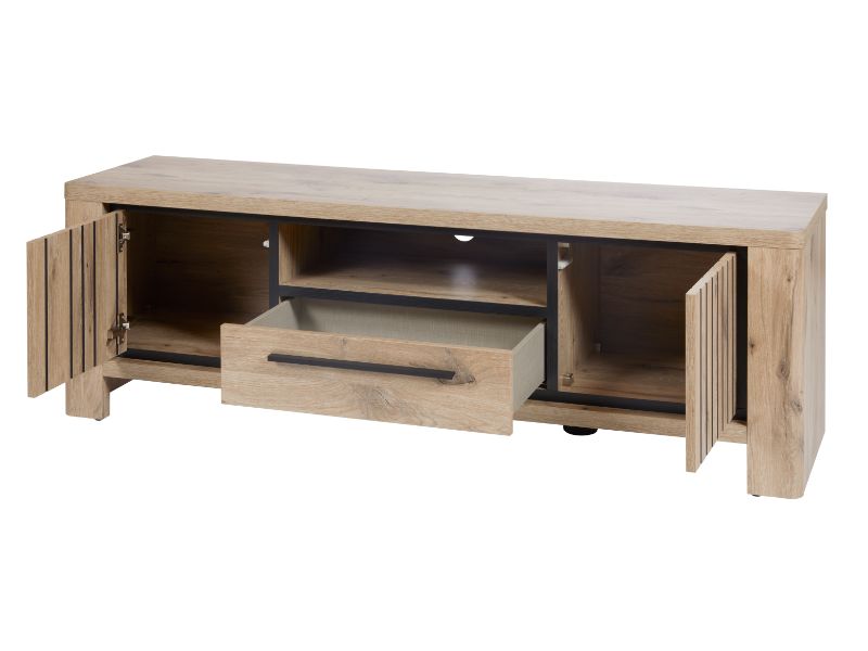 GBO - Meuble TV Santos – 170x54x45 cm – Chêne Canyon