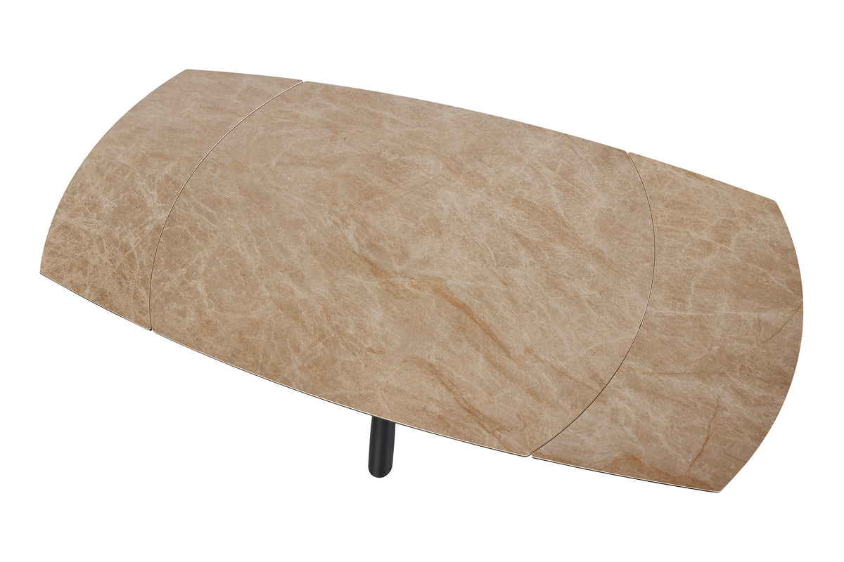 GBO -Verlengtafel TF1909 -Keramisch Sand - 130 ( 200 ) x 95 x 73 cm