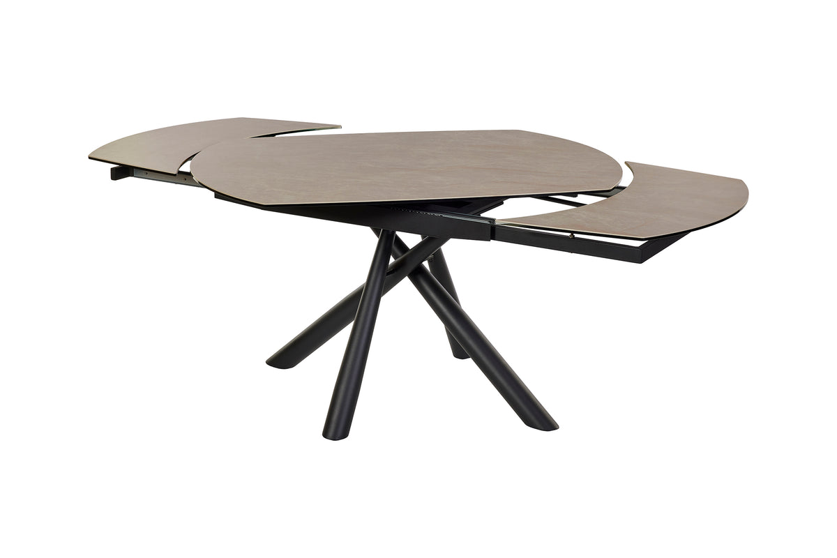 GBO -Verlengtafel TF1909 -Keramisch Sand - 130 ( 200 ) x 95 x 73 cm