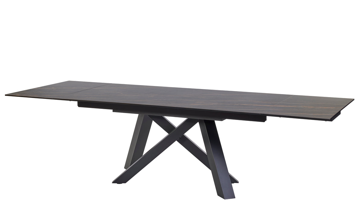 GBO - Table TF2306 - Rectangulaire - Or mat - 180 ( 280 ) x 100 x 76 cm