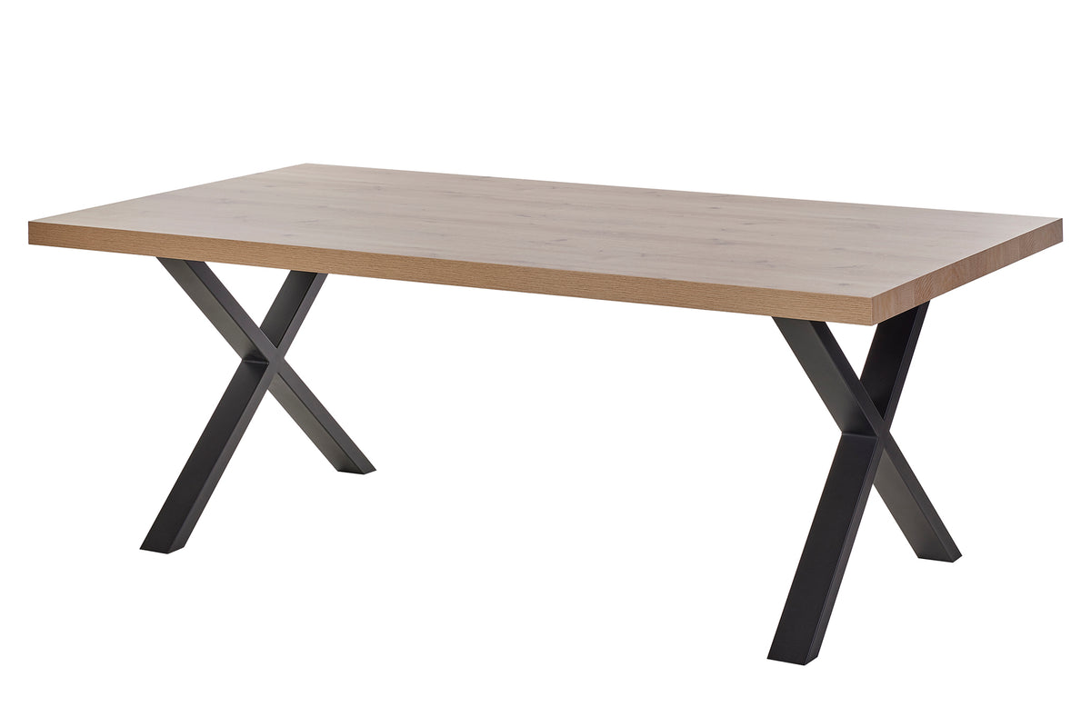GBO - Table à manger San Marino – 200x100x76 cm – Chêne Canyon