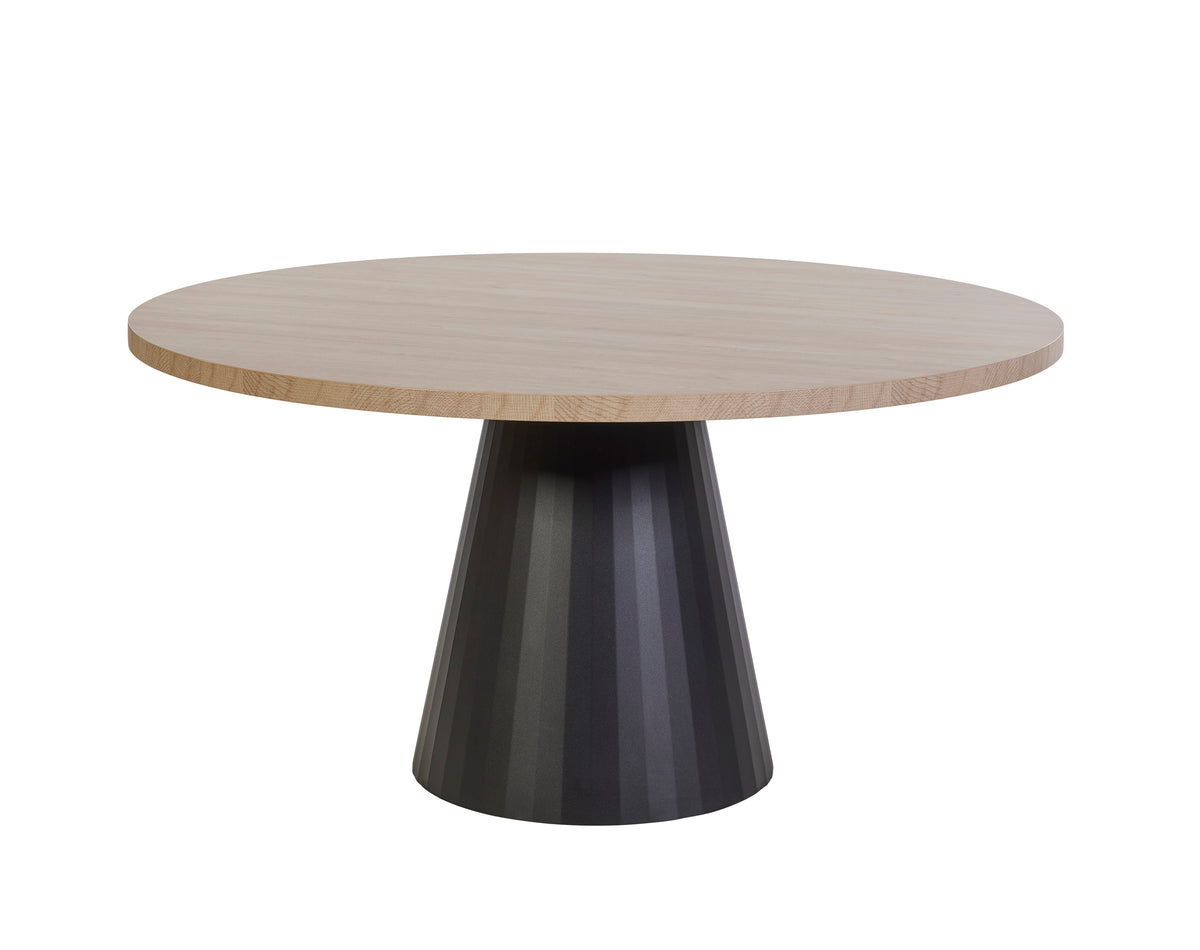 GBO - Table de salle à manger Umberto Ronde – Chêne Urbain - 150x150x77 cm