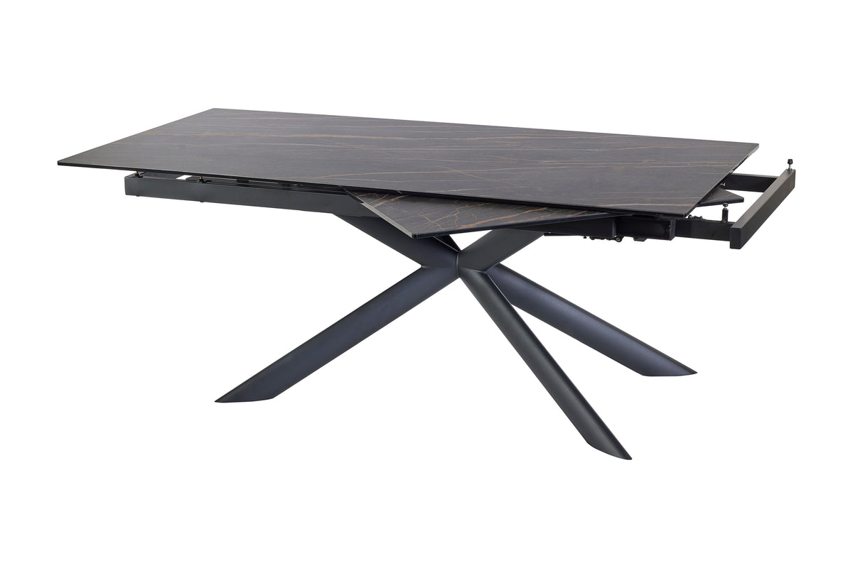 GBO - Eettafel Keramisch Rechthoekig TF2511 - Antraciet - 200 (300) x 100 x 76 cm