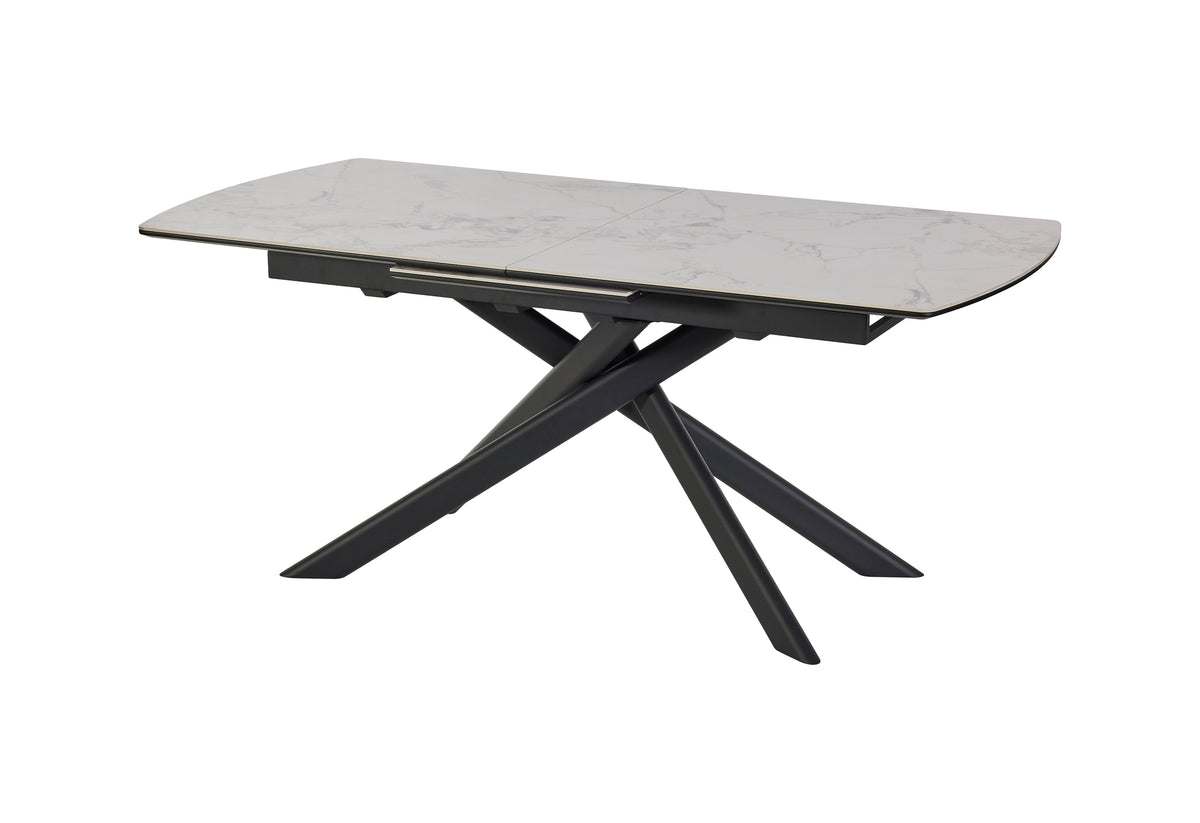 GBO - Eettafel Keramisch Afgerond TF2512 - Mozart Black - 180 (230) x 90 x 76 cm