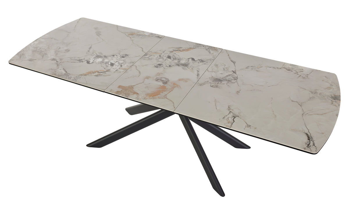 GBO - Eettafel Afgerond TF2512 - Cold Jade - 180 (230) x 90 x 76 cm