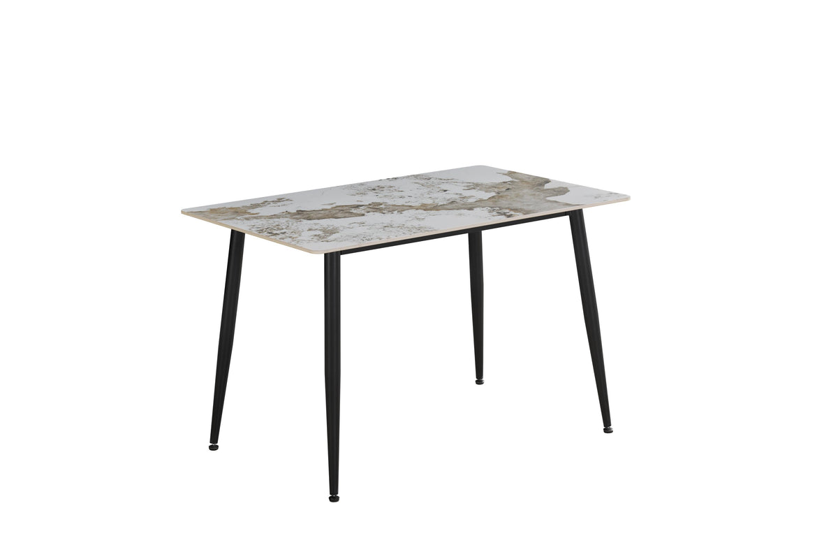 GBO - Eettafel TF2514 - Marmerlook - 120 x 80 x 77 cm