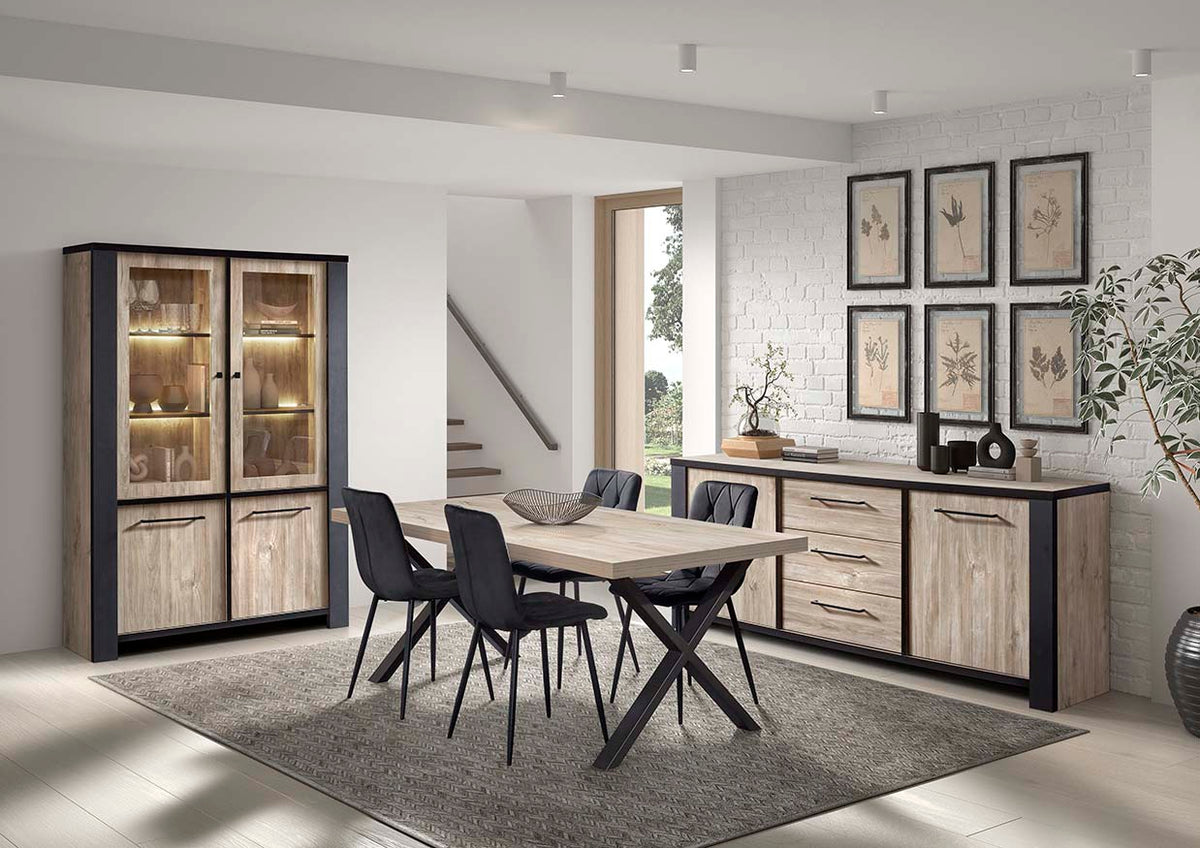 GBO - Eettkamerset Thor - 3-delige set - Beach oak