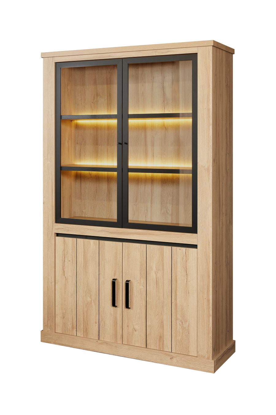 GBO - Vitrine Tibo - French oak - 136x220x48cm
