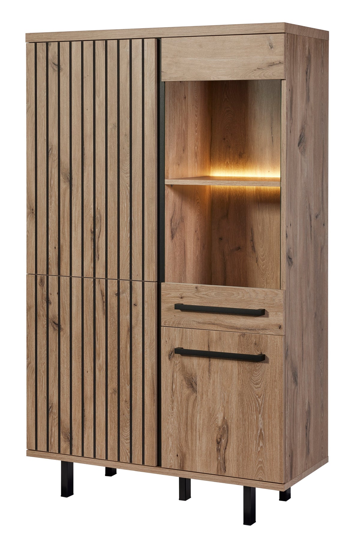 GBO - Vitrine Tim - Canyon oak - 108x180x46cm