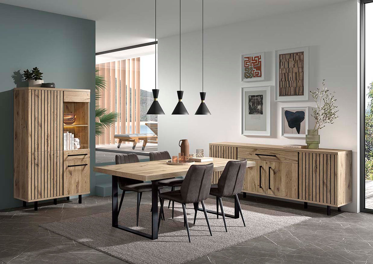 GBO - Eetkamerset Tim1 - 3-delige set - Canyon oak