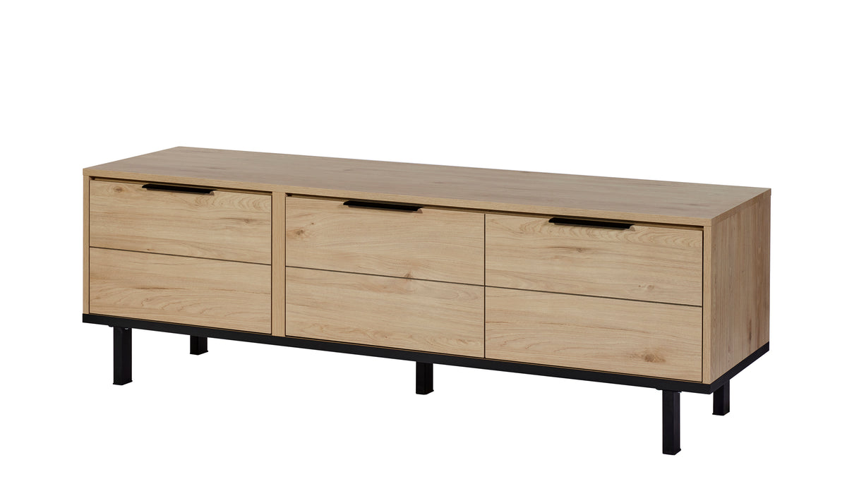 GBO - TV-meubel Toby – 172x55x46 cm – Castella oak