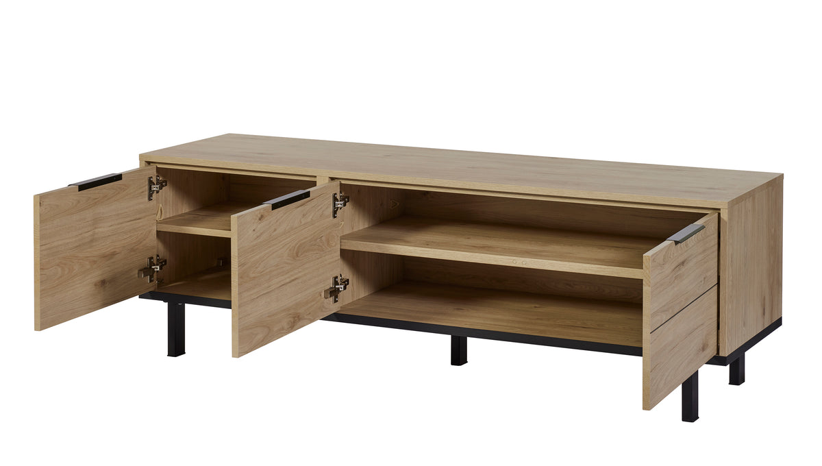 GBO - TV-meubel Toby – 172x55x46 cm – Castella oak