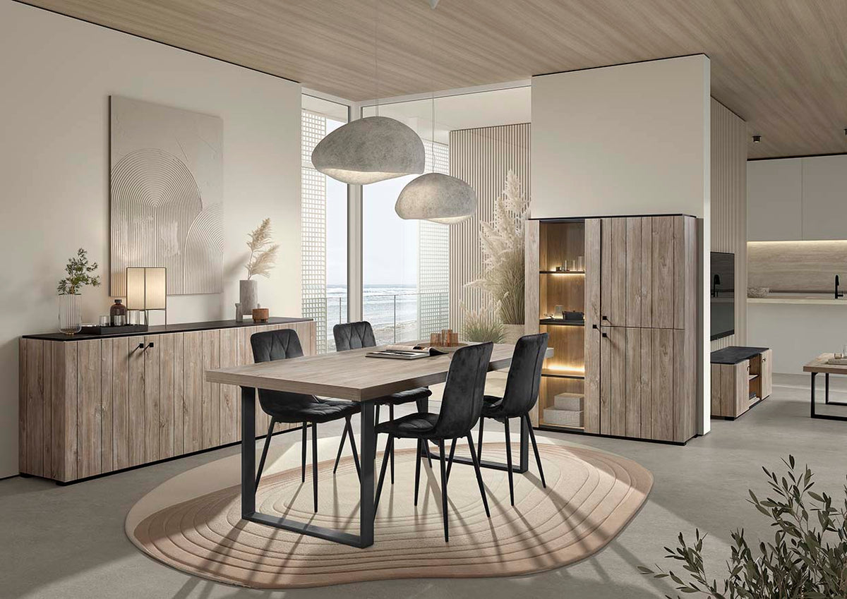 GBO - Eetkamerset Tommy - 3-delige set - Beach oak