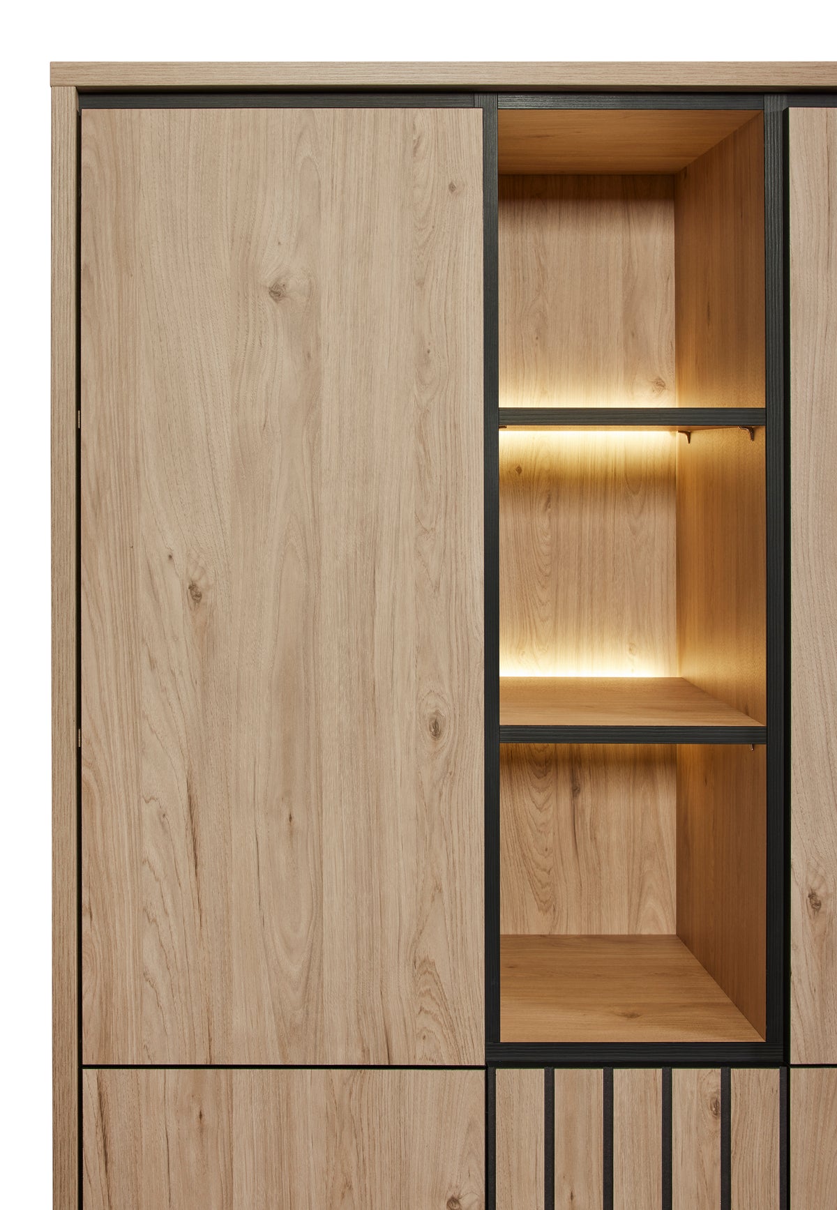 GBO - Barkast Travis – 117x185x45 cm – Castella/Nox – met verlichting