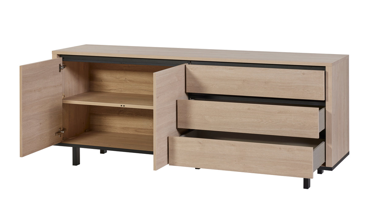 GBO - Buffet Tyler – 194x90x46 cm – Chêne Urbain
