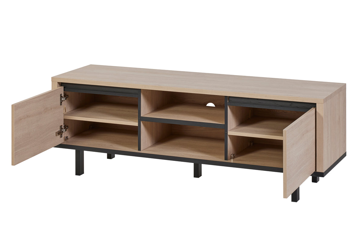 GBO - Meuble TV Tyler – 163x56x46 cm – Chêne Urbain