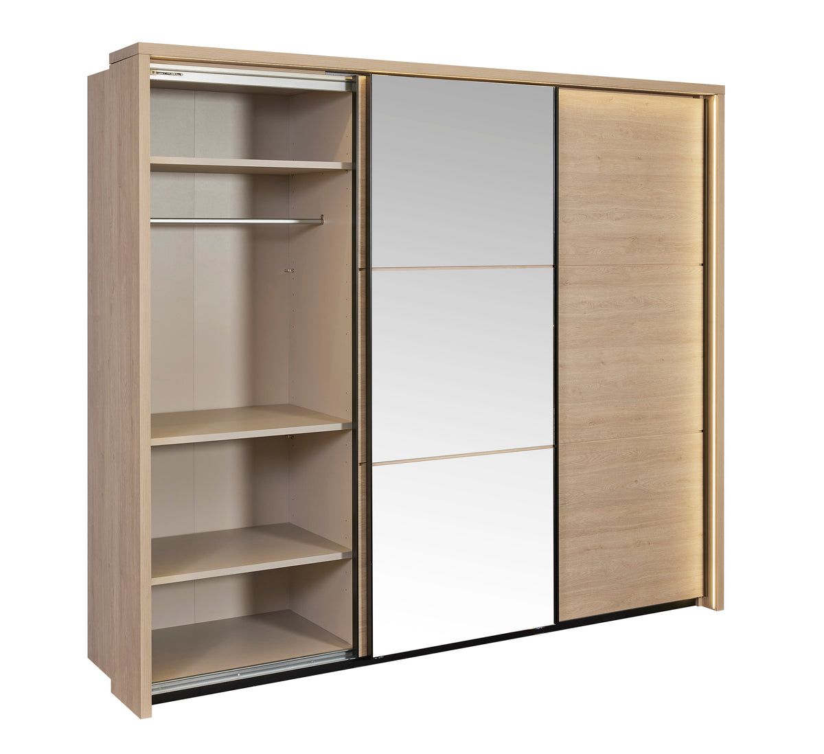 GBO - Kast 3D  Udine – Schuifdeuren - 253x221x67 cm