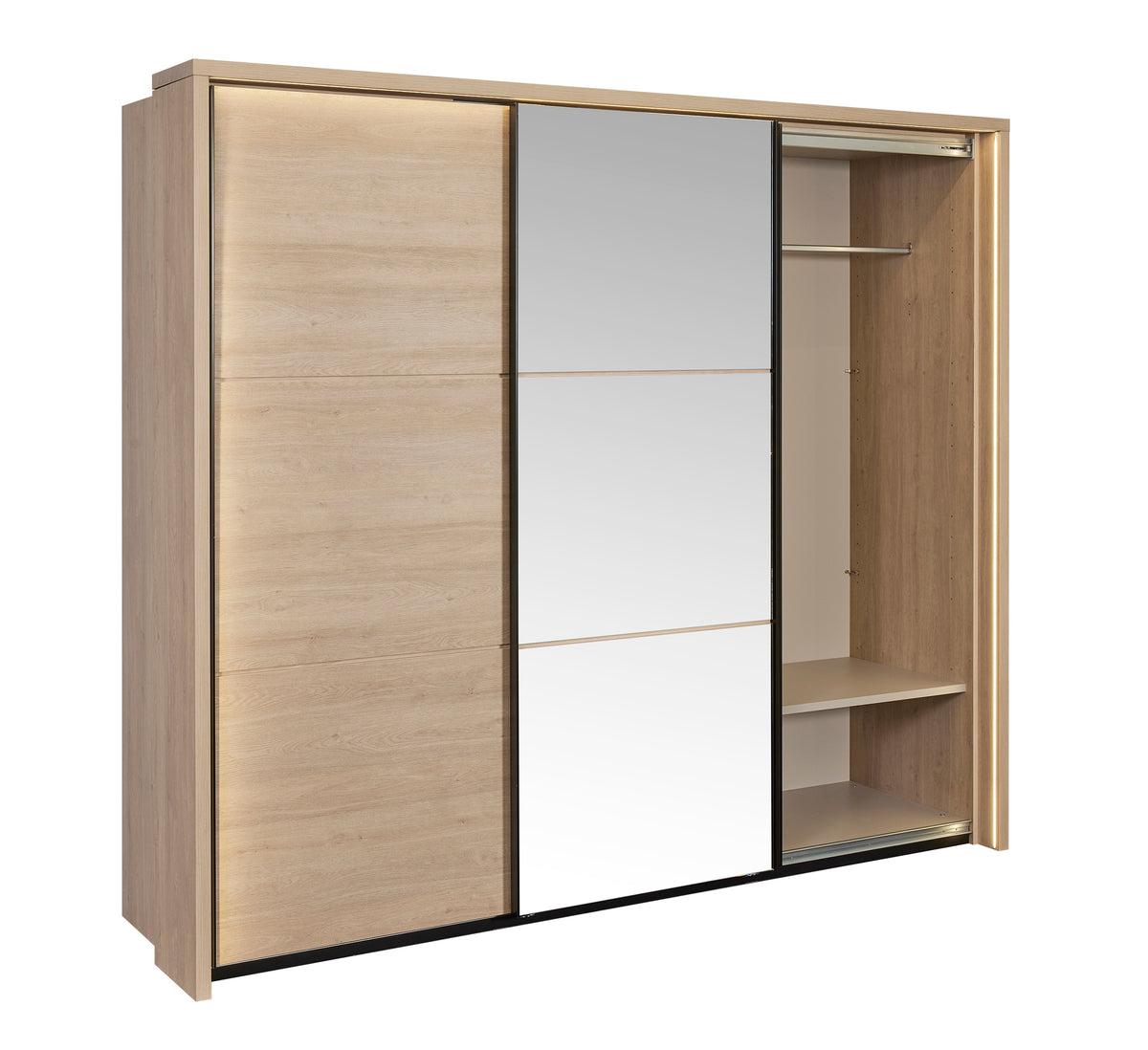 GBO - Kast 3D  Udine – Schuifdeuren - 253x221x67 cm