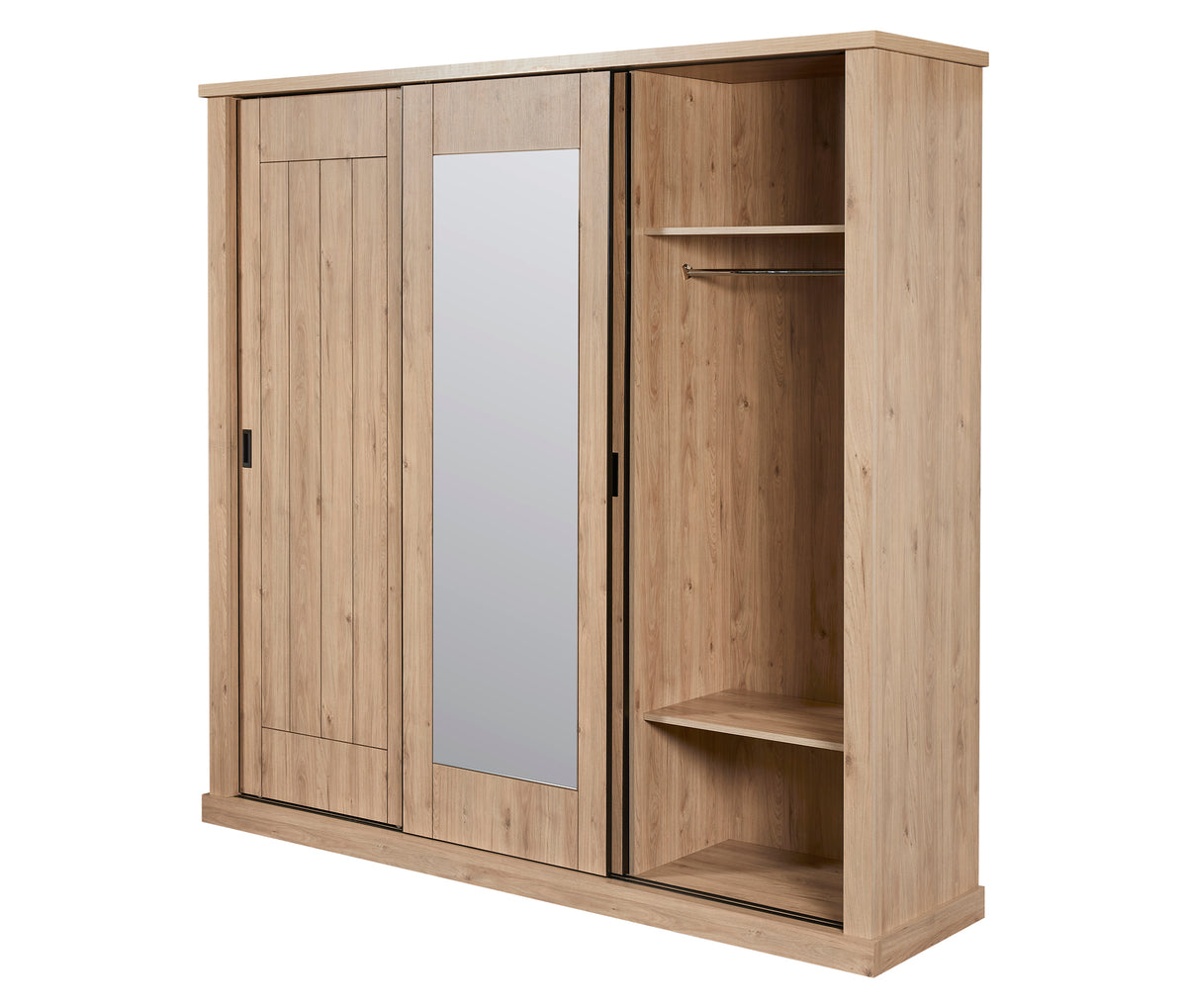 GBO - Kleerkast schuifdeuren Ummi - Castle Oak - 244x219x60 cm