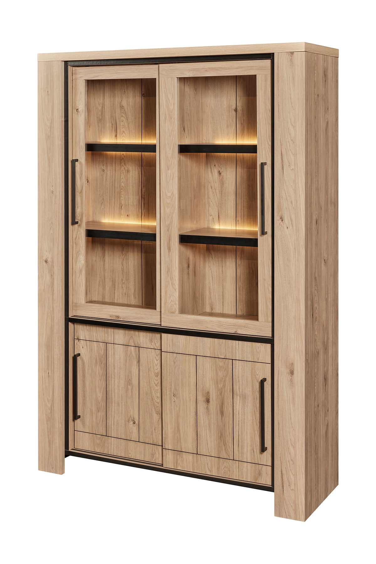 GBO - Vitrine Uriel - Castle OAK - 130x95.0x45cm