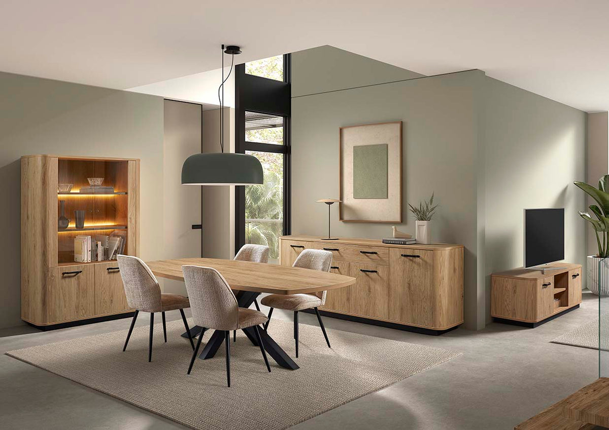 GBO - Eetkamer set Vasko 2 – Virginia Oak