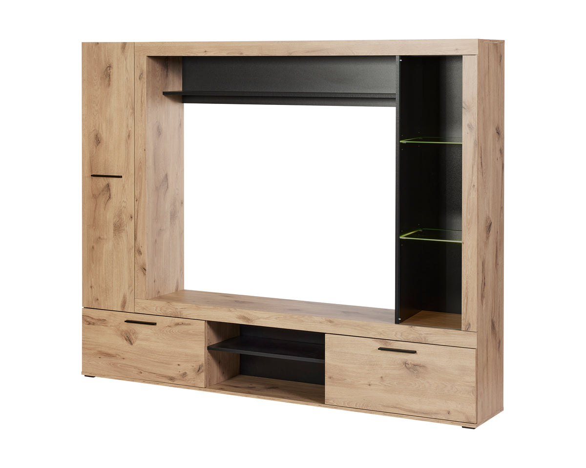 GBO - TV-wand Vigor - Canyon Oak - 216x175x35 cm