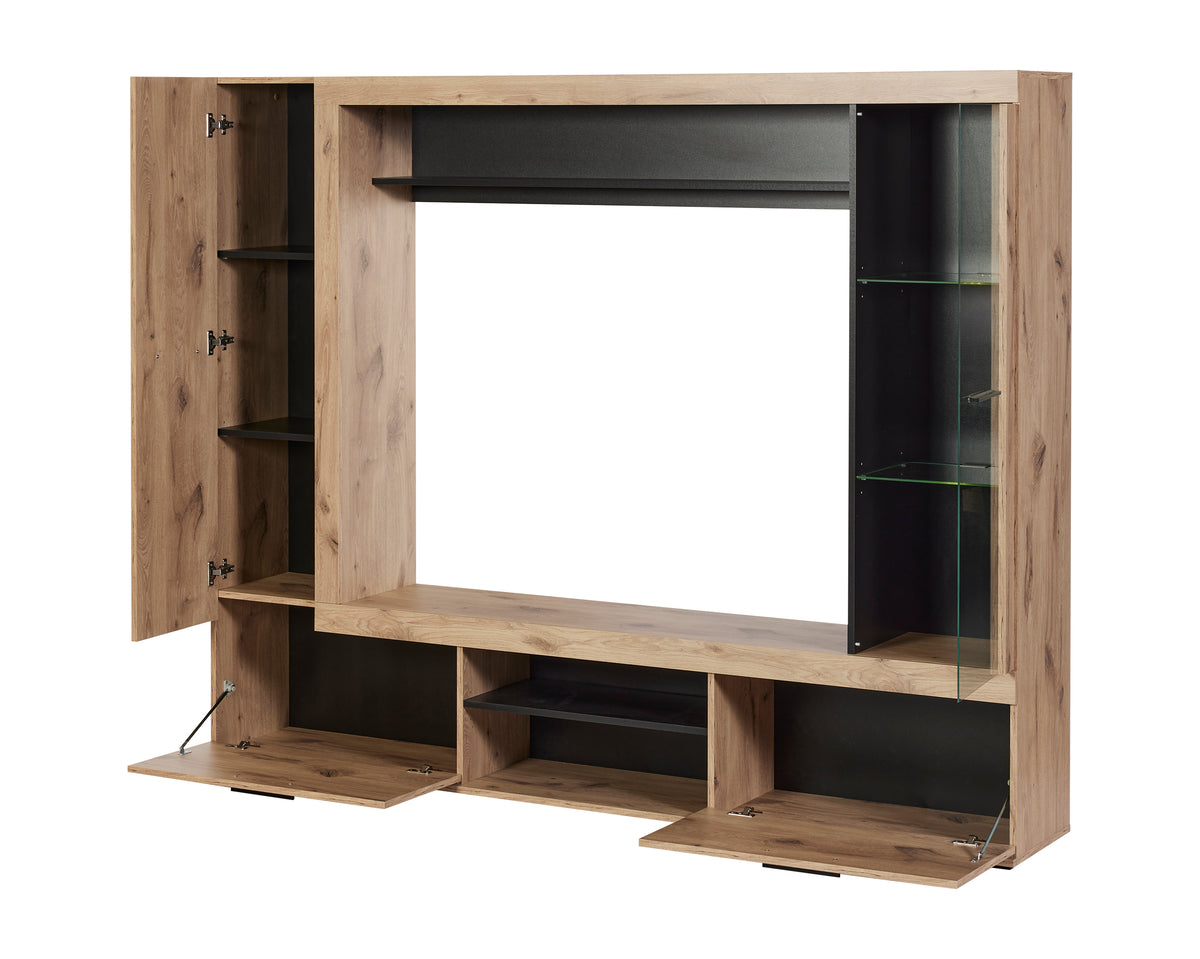 GBO - TV-wand Vigor - Canyon Oak - 216x175x35 cm