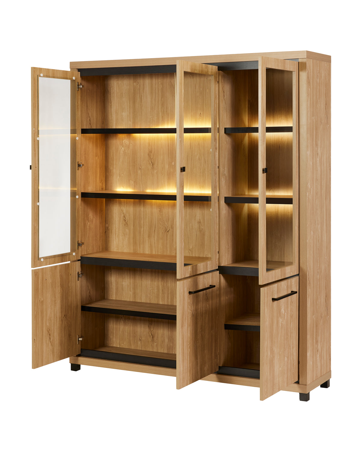 GBO - Bibliotheek Vittorio – 175x215x45 cm - Houston Oak