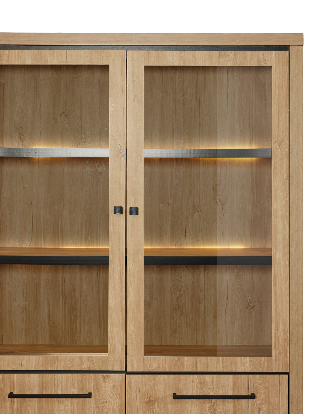 GBO - Vitrine Vittorio – 130x215x45 cm in Houston Oak