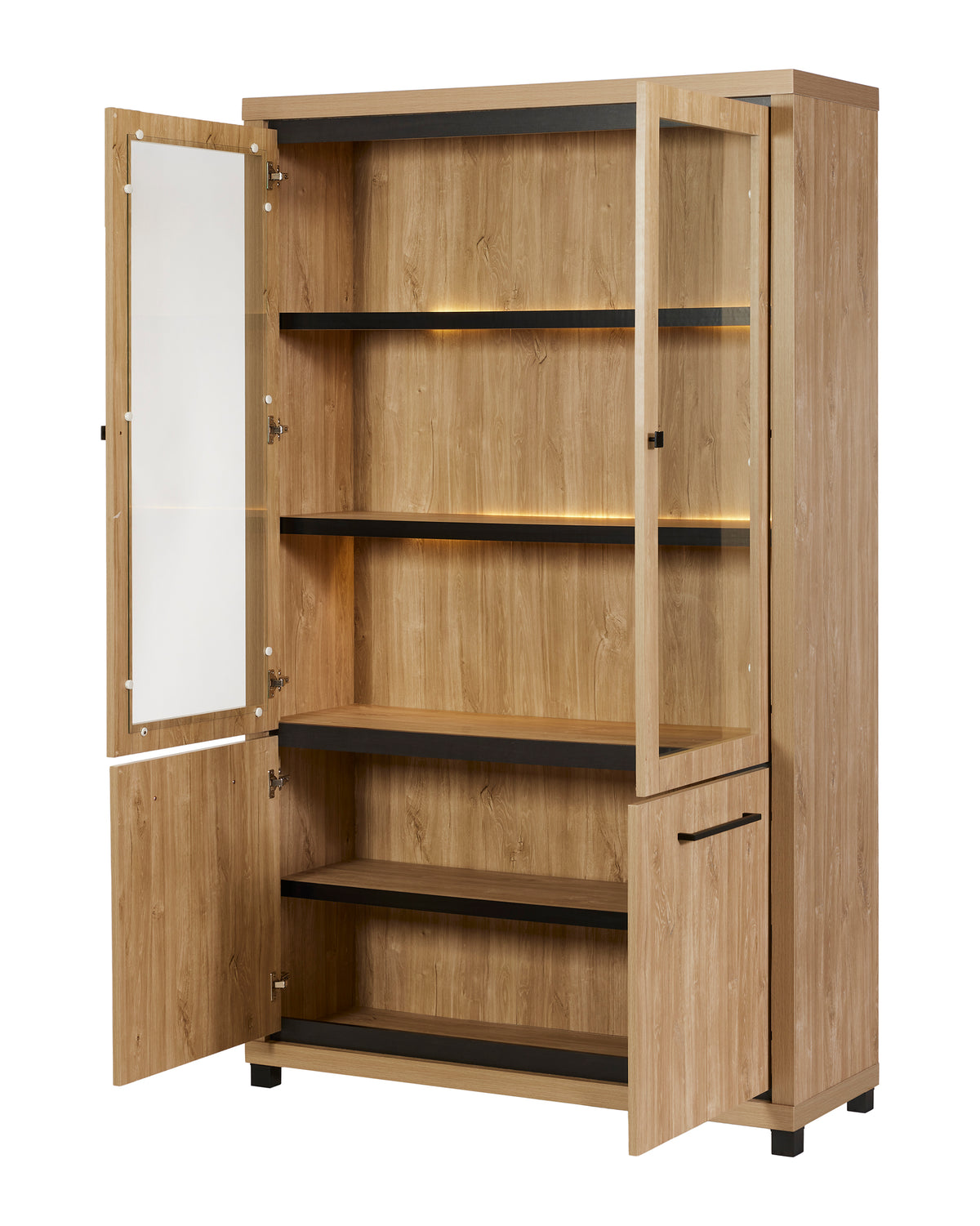 GBO - Vitrine Vittorio – 130x215x45 cm in Houston Oak
