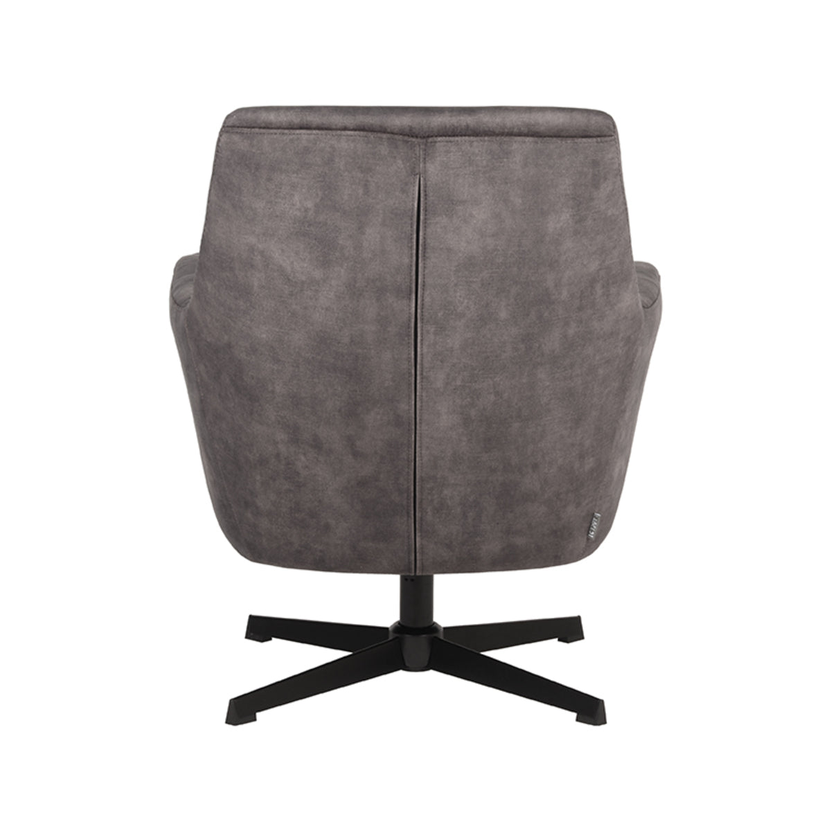 LABEL51 - Fauteuil Toby - Antraciet - Velours - 85x50 cm