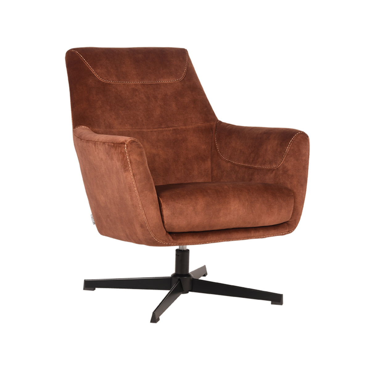 LABEL51 - Fauteuil Toby - Rust - Velours