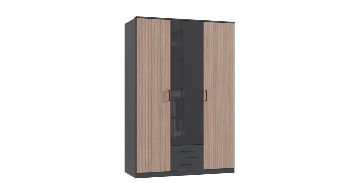 Wimex - Kleerkast Fulda - T05484 - Grafiet - 135x199x58cm