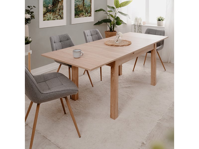FIN - Uitschuifbare Eettafel Longford 80A - 120-200x76x80 cm