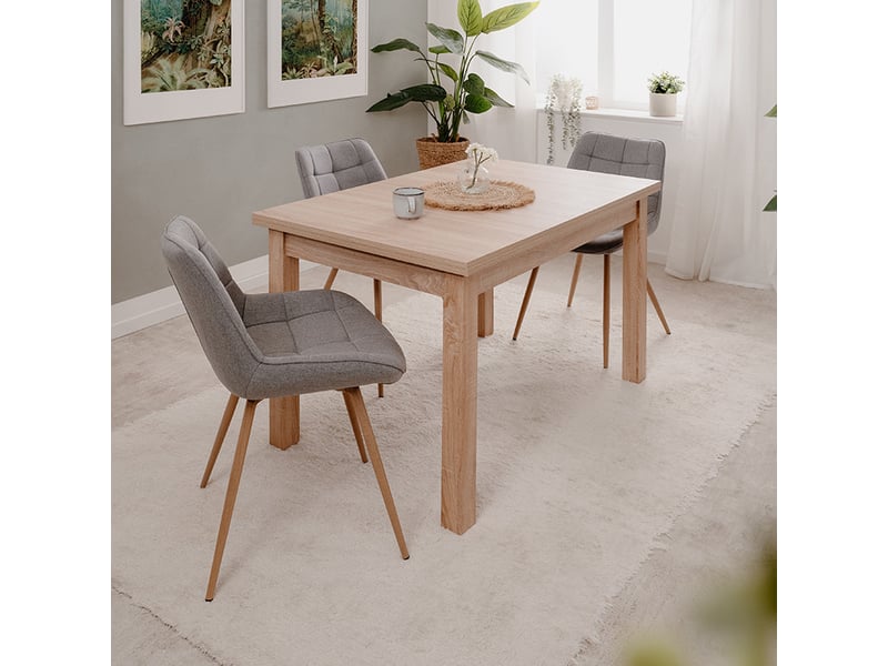FIN - Uitschuifbare Eettafel Longford 80A - 120-200x76x80 cm