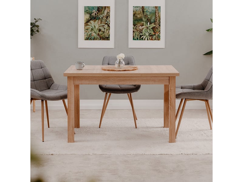 FIN - Uitschuifbare Eettafel Longford 80A - 120-200x76x80 cm