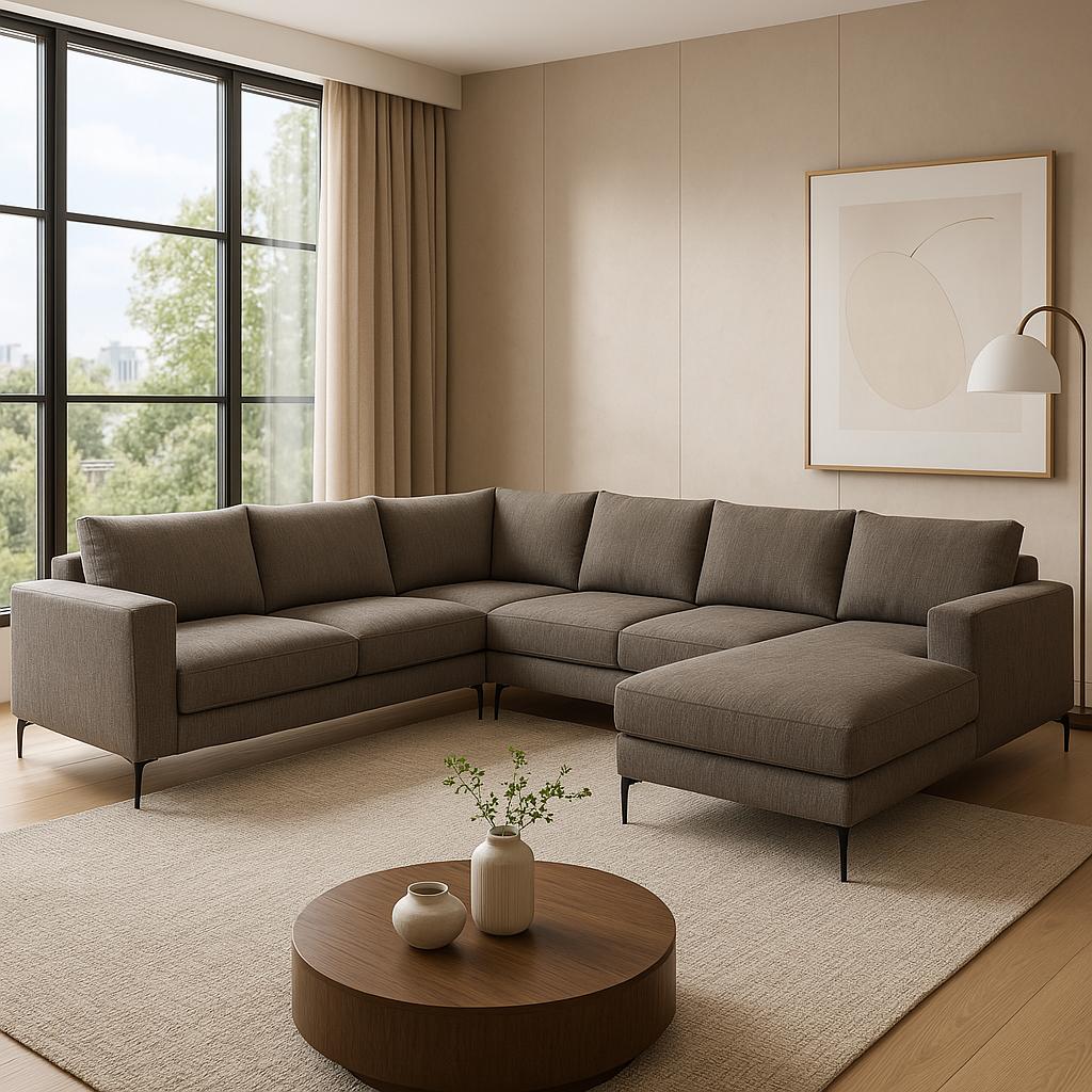 2BM - Hoeksalon Gabriela - Rechts - Stof - Grijs - 270x345x165cm