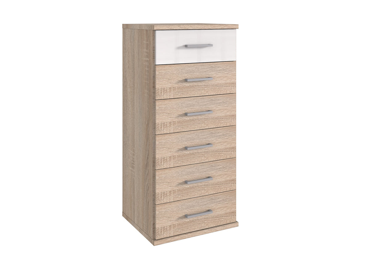 Wimex - Commode Greven - 111318 - Wit/Ruwe Eik - 46x106x40cm