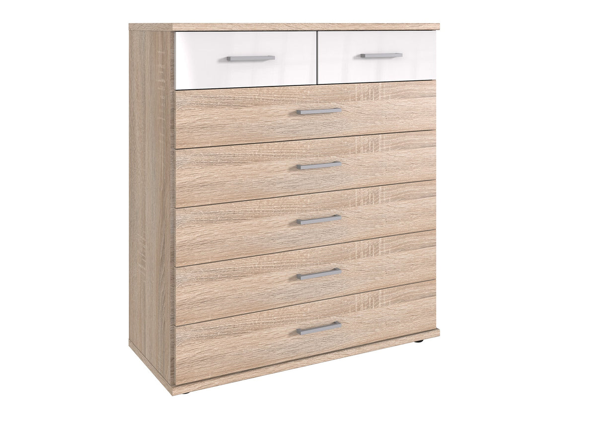 Wimex - Commode Greven - 111319 - Wit/Ruwe Eik - 91x106x40cm