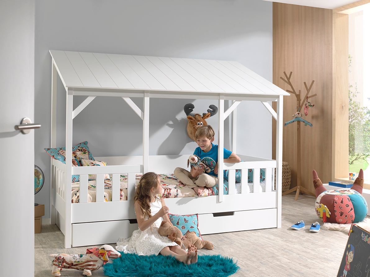 Deze housebedcombinatie bestaat uit een housebed en een bedlade