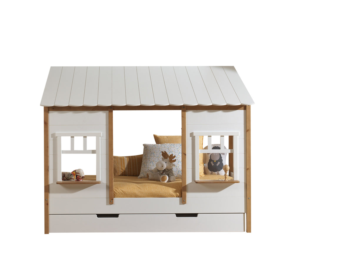 Deze Housebed-combinatie bestaat uit een huisbed en een bedlade