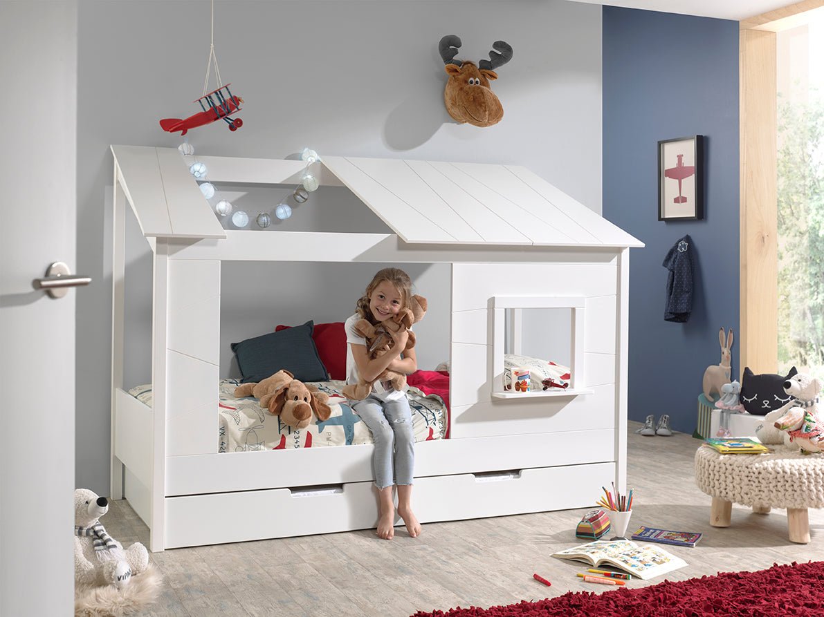 Deze housebedcombinatie bestaat uit een housebed en een bedlade.