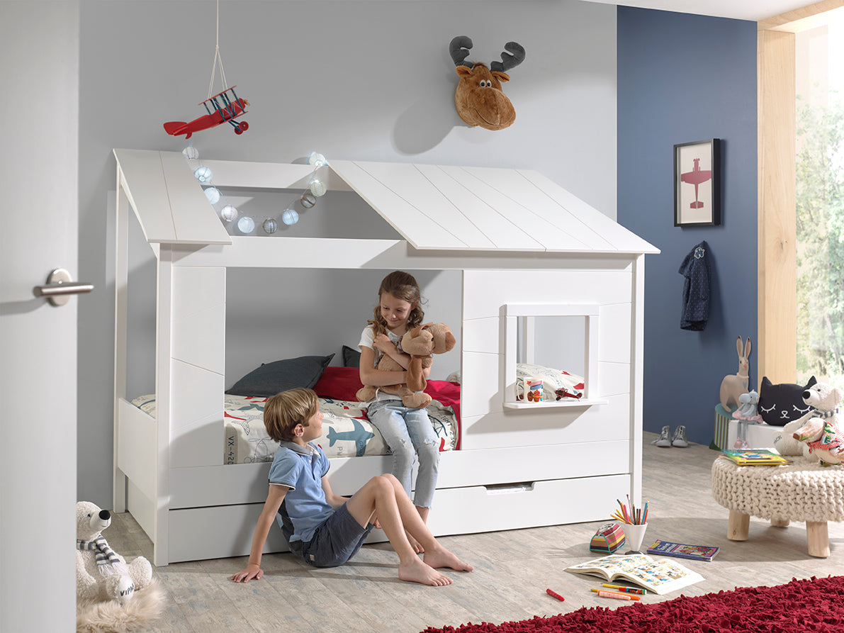Deze housebedcombinatie bestaat uit een housebed en een bedlade.
