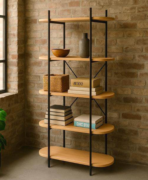 FIN - Bibliotheek Hanoi 20A - Beige - 120 x 174 x 34,5 cm