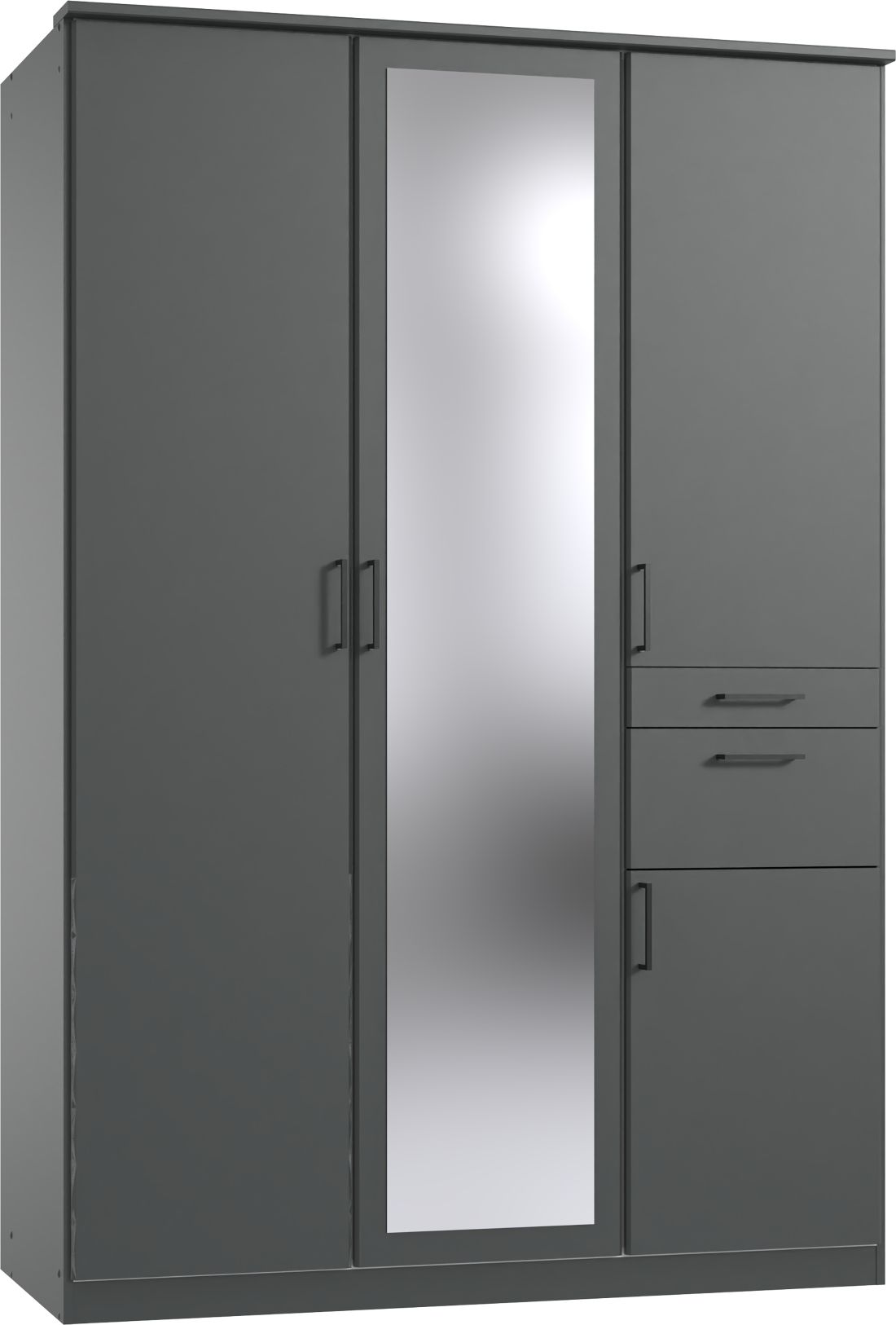 Wimex - Armoire Hennef - T21574 - Graphite - 135x199x58cm