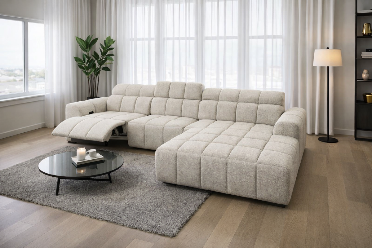 2BM – Hoeksalon Megan - Rechts - Elektrische relax-Verstelbare hoofdsteunen-292x199 cm
