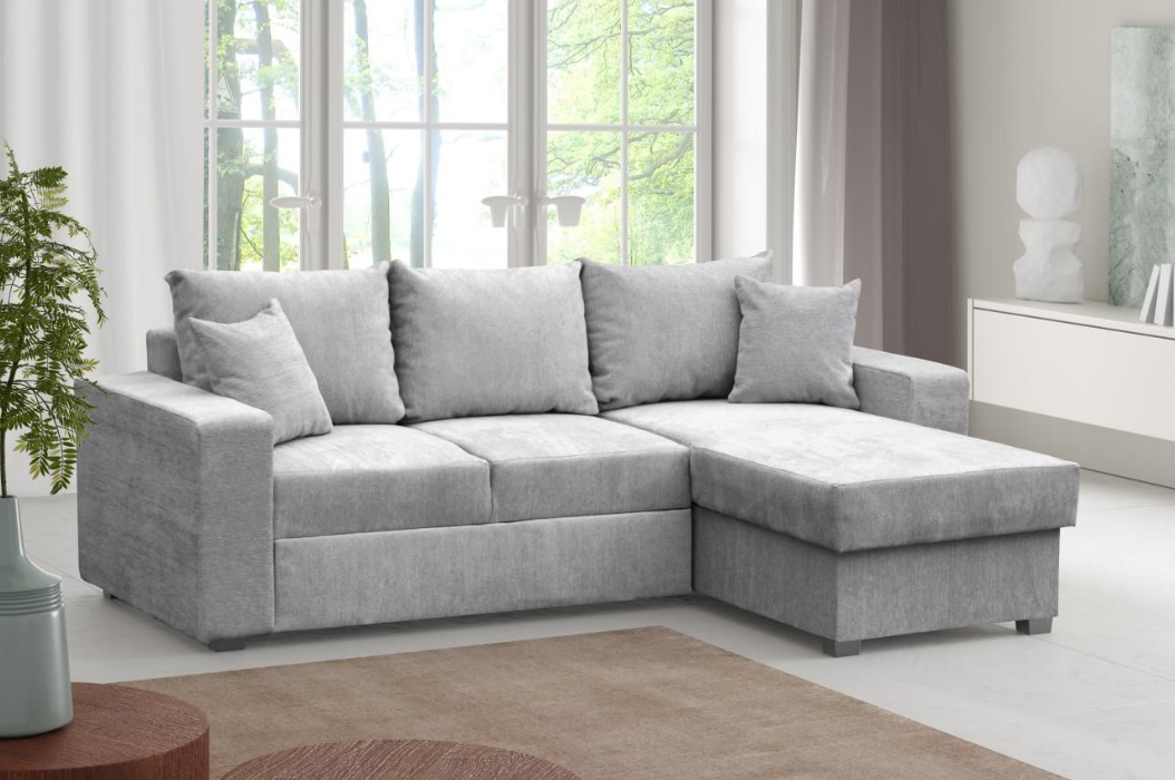 2BM - Hoeksalon Pepe - Rechts - Stof - Grijs - L235 X 164 / D87 / H87cm