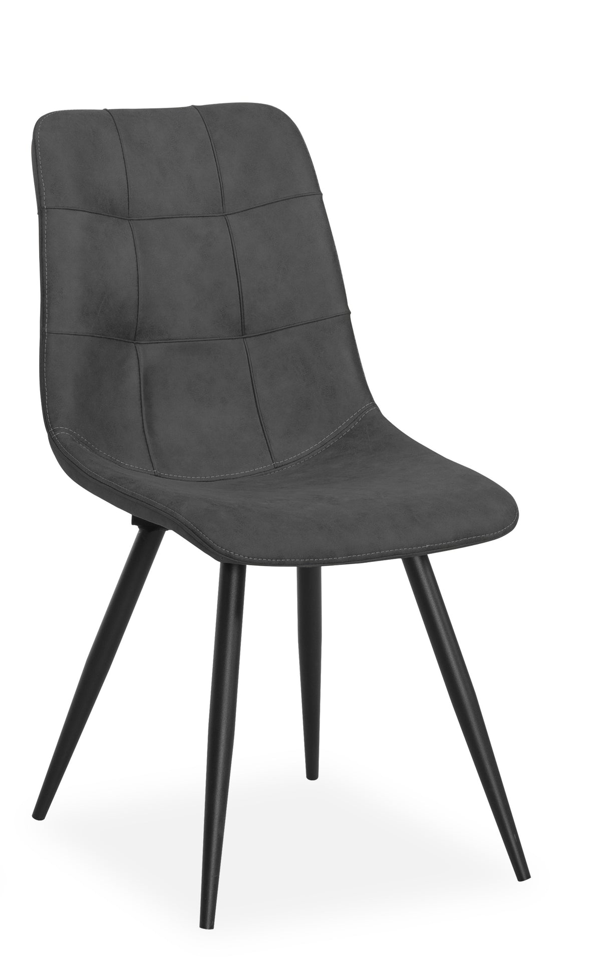 Maxfurn - Chaise de salle à manger Peak - Tissu - Anthracite - 88x48x65 cm