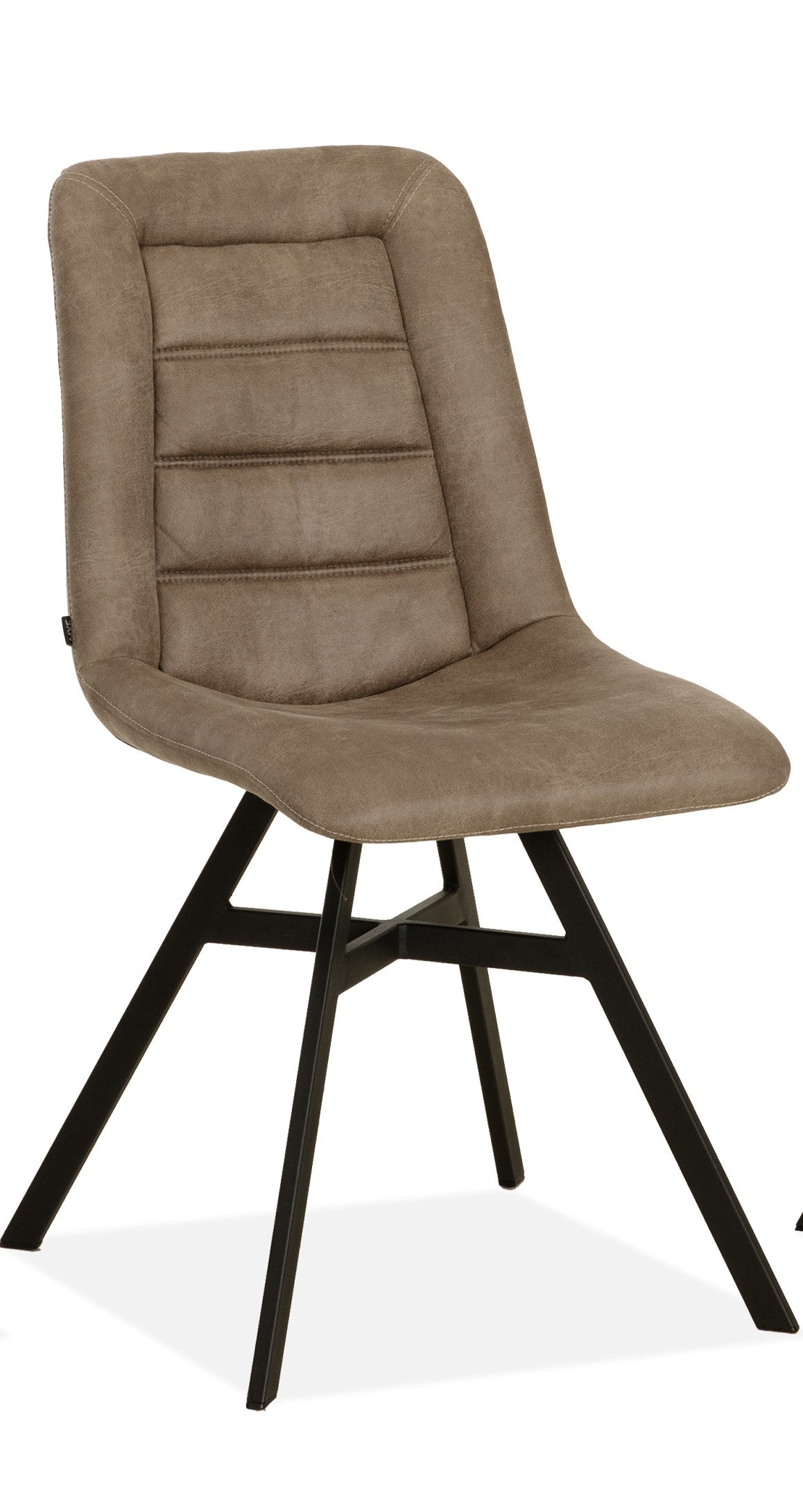 Maxfurn - Eetkamerstoel Niels - Stof - Chicago Truffle - 89 x 47 x 63 cm